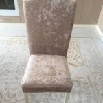 Чохол на кухонний стілець велюровий зі спинкою Туреччина Кава з молоком