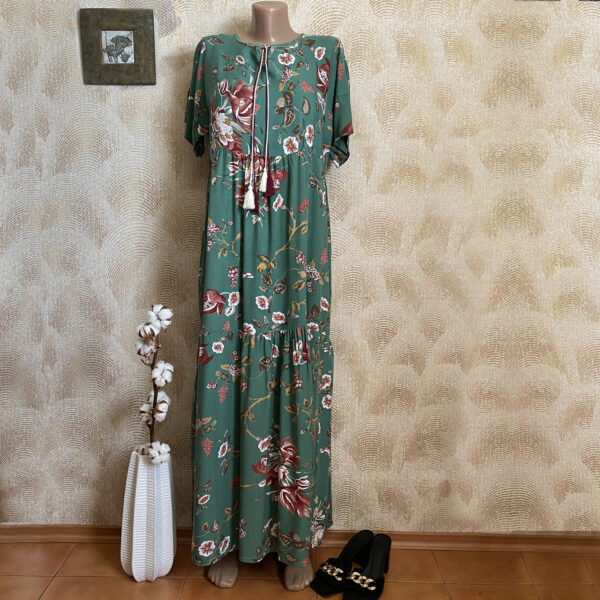 Жіноча довга літня сукня зі штапелю Merve Moda 422, розміри 48, 50, 52, Туреччина — фото 6
