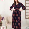 Легка літня сукня зі штапелю довга максі в підлогу синя Merve Moda 434, Туреччина, розмір 48 — фото 7