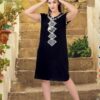 Жіноча літня сукня Merve Moda 427 зі штапелю, чорна, розмір 52–54 (XL) — фото 4