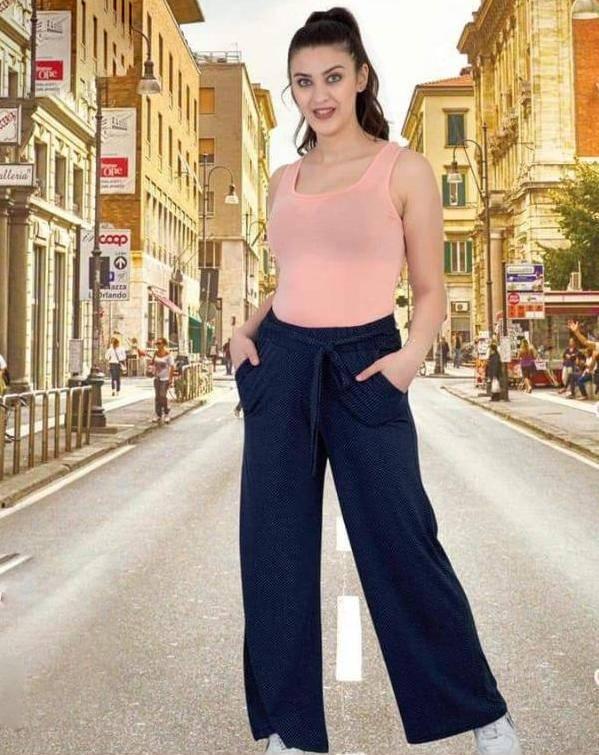 Жіночий костюм на літо Merve Moda майка та широкі штани, рожевий, бавовна 100%, Туреччина, розмір M (48) — фото 2