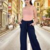 Жіночий літній костюм Merve Moda майка та штани-палаццо, 100% бавовна, Туреччина, розміри M–XXL — фото 7