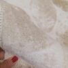 Килим з бахромою 80×150 см білий із золотистим візерунком «Листя», Туреччина, у спальню, кухню, передпокій — фото 9