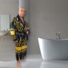 Чоловічий махровий халат Home, 100% бавовна, Туреччина, довжина 135 см, розмір XL (54–56) — фото 6