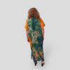 Літня довга штапельна сукня в стилі Boho Antik, великі розміри 56-66, віскоза, бавовна, зелена Туреччина — фото 5