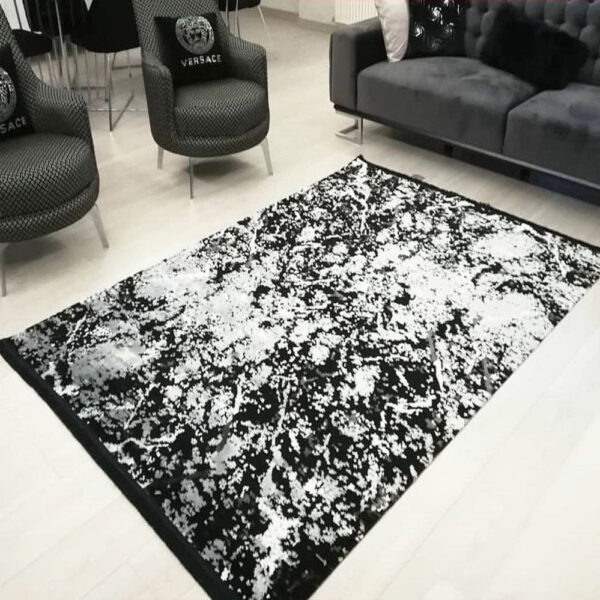 Чорний килим з бахромою 200×300 см REFORM CARPET IMAJ 1902 для вітальні та спальні, Туреччина — фото 3
