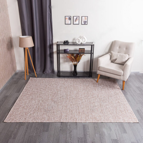 Код товара: 105661 Безворсовий килим з бахромою 120×180 см REFORM CARPET Nepal 6046, сизаль, бежевий, Туреччина — фото 4