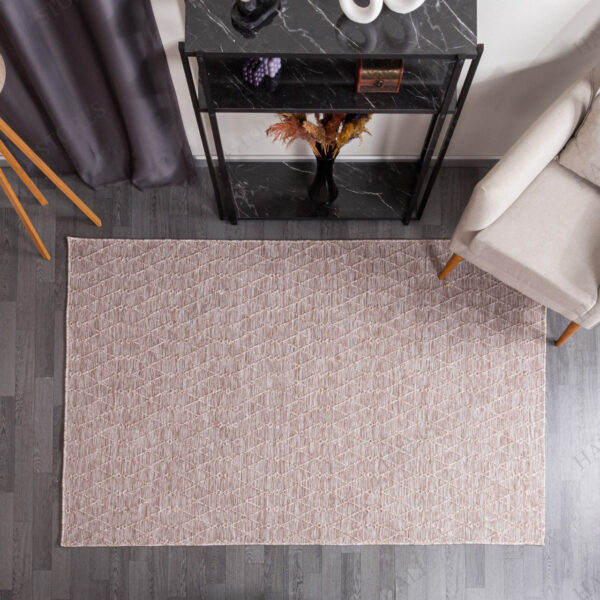 Код товара: 105661 Безворсовий килим з бахромою 120×180 см REFORM CARPET Nepal 6046, сизаль, бежевий, Туреччина — фото 5