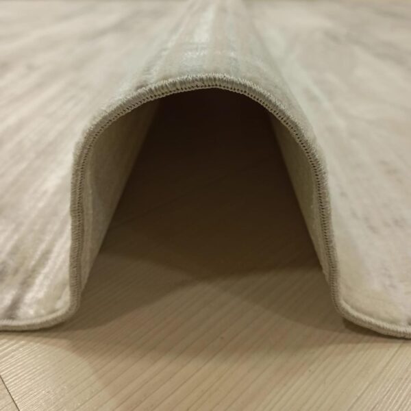 Код товару: 105707 Турецький килим з бахромою 80×150 см кремово-сірий REFORM CARPET ENN STYLE 1002, у вітальню, спальню, кухню — фото 10
