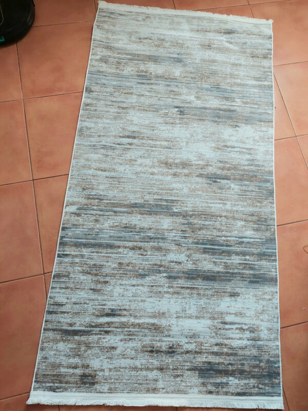 Великий килимок для ванної з бахромою 80×150 см сіро-бежевий REFORM CARPET ENN STYLE 1003, Туреччина — фото 7
