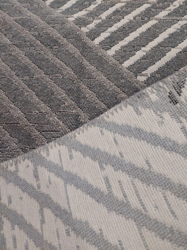 Турецький безворсовий килим 160×230 см сірий з бахромою Sacil kilim, бавовна акрил — фото 3