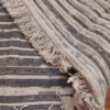 Турецький безворсовий килим Sacil Kilim 160×230 см, сірий, із геометричним візерунком і бахромою, бавовна та акрил — фото 4
