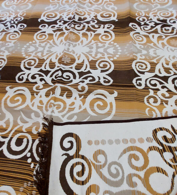 Турецький безворсовий двосторонній килим 160×250 см Eko Sacil kilim, бавовна акрил коричневий — фото 6