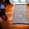Код товара: 105739 Килим безворсовий чорний двосторонній 120×180 см Eko Sacil kilim Туреччина — фото 5