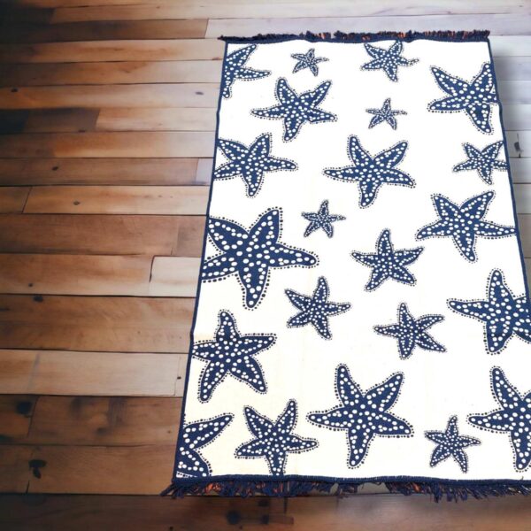 Килим безворсовий 120×180 см Eko Sacil kilim Синя Зірка Туреччина — фото 6