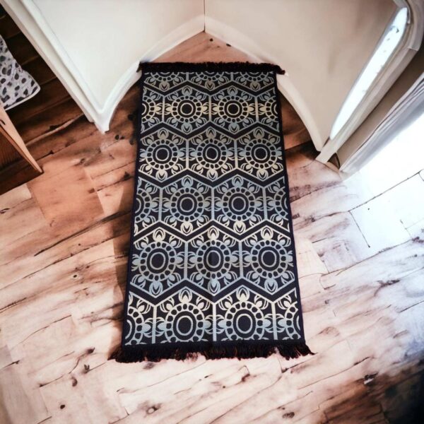 Килим прикроватний тонкий односторонній 80×150 см бавовна акрил Туреччина Eko Sacil kilim Східний орнамент — фото 5