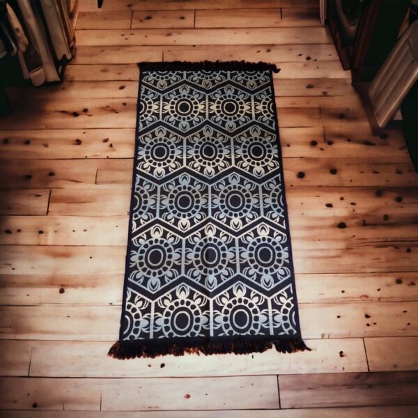 Килим прикроватний тонкий односторонній 80×150 см бавовна акрил Туреччина Eko Sacil kilim Східний орнамент — фото 6