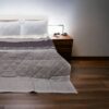 Стьобане покривало My Home 220х240 см, бавовняне літнє покривало, сіро-чорне, Туреччина — фото 4