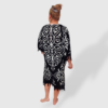 Пляжне плаття-туніка oversize, 100% бавовна, чорне, розмір 50–56, Туреччина — фото 3