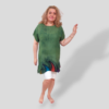 Жіноча пляжна туніка Oversize 50-56, 100% бавовна, зелена, Туреччина