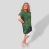 Жіноча пляжна туніка Oversize 50-56, 100% бавовна, зелена, Туреччина — фото 3