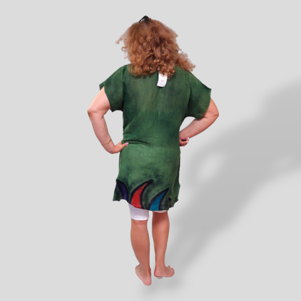 Жіноча пляжна туніка Oversize 50-56, 100% бавовна, зелена, Туреччина — фото 5