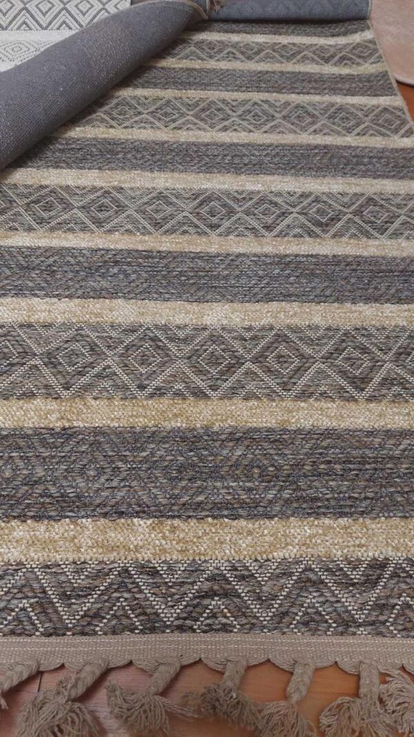 Безворсовий килим з бахромою 120×180 см бежевий REFORM CARPET Everest 6604 (Туреччина) — фото 7