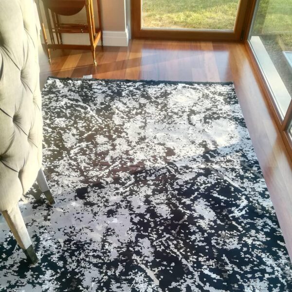 Чорний килим з бахромою 200×300 см REFORM CARPET IMAJ 1902 для вітальні та спальні, Туреччина — фото 9