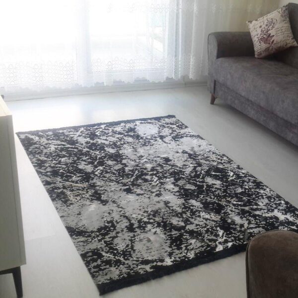 Чорний килим з бахромою 200×300 см REFORM CARPET IMAJ 1902 для вітальні та спальні, Туреччина — фото 10