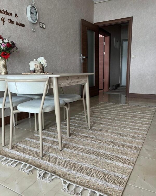 Безворсовий килим з бахромою 120×180 см бежевий REFORM CARPET Everest 6604 (Туреччина) — фото 4