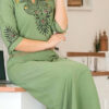 Літня довга сукня максі зі штапелю з вишивкою Merve Moda 432, Туреччина, розміри 46–54 — фото 5
