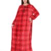 Домашнє велюрове плаття Merve Moda 477, червоне, Туреччина, 2XL (58–60) розмір UA — фото 5