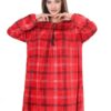Домашнє велюрове плаття Merve Moda 477, червоне, Туреччина, 2XL (58–60) розмір UA — фото 3