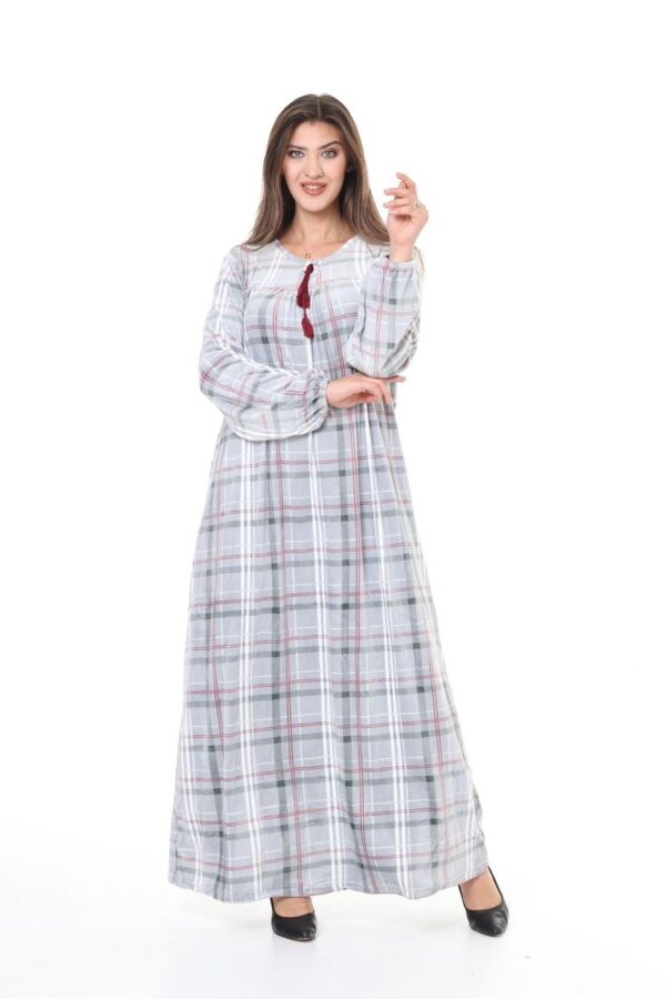 Домашнє велюрове плаття Merve Moda 477, рожеве, Туреччина, 3XL (60–62) розмір UA — фото 5