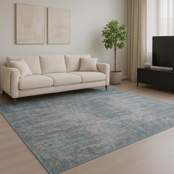 Турецький килим із бахромою 160*230 см сіро-блакитний REFORM CARPET IMAJ 1801, у вітальню, у спальню, на кухню — фото 2