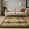 Турецький безворсовий двосторонній килим 160×250 см Eko Sacil kilim, бавовна акрил коричневий