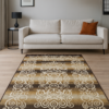 Турецький безворсовий двосторонній килим 160×250 см Eko Sacil kilim, бавовна акрил коричневий — фото 2