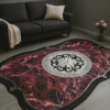 Бордовий безворсовий килим 150×230 см Cappio Halı, з цифровим друком, Туреччина