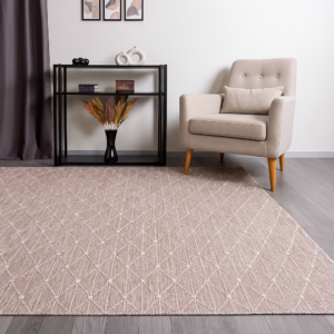 Безворсовий килим з бахромою 120×180 см REFORM CARPET Nepal 6046, сизаль, бежевий, Туреччина