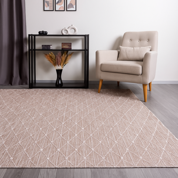 1838176165 Безворсовий килим з бахромою 120×180 см REFORM CARPET Nepal 6046, сизаль, бежевий, Туреччина