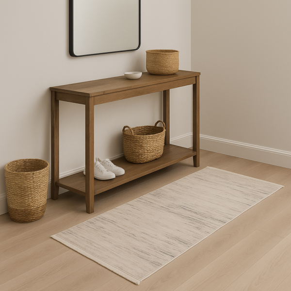 Килимок для ванної з бахромою 80×150 см кремово-сірий REFORM CARPET ENN STYLE 1002, Туреччина — фото 5