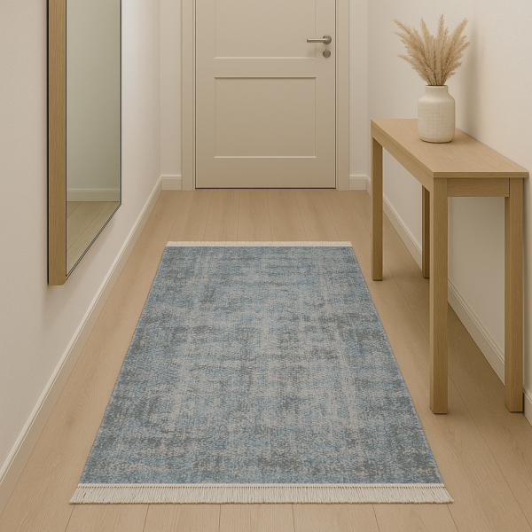 Турецький килим з бахромою 80×150 см сіро-блакитний REFORM CARPET IMAJ 1801, Туреччина — фото 9