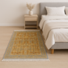 Килим з бахромою 80×150 см сіро-золотий REFORM CARPET IMAJ 1805, Туреччина, у вітальню, спальню, кухню — фото 8