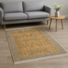 Килим з бахромою 80×150 см сіро-золотий REFORM CARPET IMAJ 1805, Туреччина, у вітальню, спальню, кухню