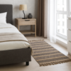 Килим з бахромою 80×150 см (доріжка) REFORM CARPET Everest 6601, Туреччина, бежевий, коричневий