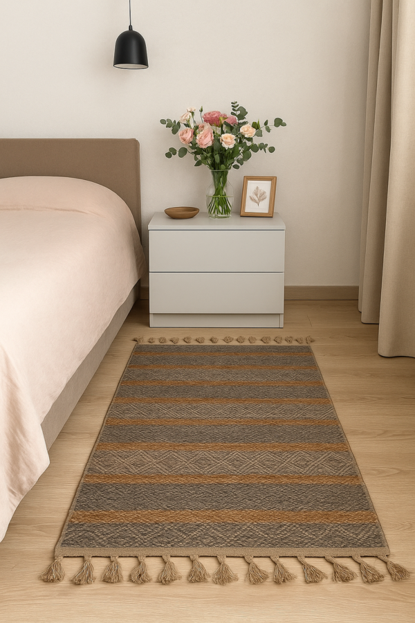 Килим з бахромою 80×150 см (доріжка) REFORM CARPET Everest 6601, Туреччина, бежевий, коричневий — фото 7
