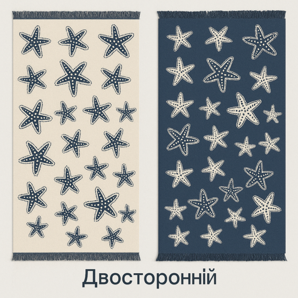 Килим безворсовий 120×180 см Eko Sacil kilim Синя Зірка Туреччина — фото 3