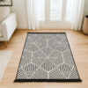 Код товара: 105739 Килим безворсовий чорний двосторонній 120×180 см Eko Sacil kilim Туреччина — фото 3