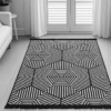 Код товара: 105739 Килим безворсовий чорний двосторонній 120×180 см Eko Sacil kilim Туреччина — фото 2