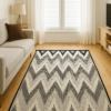 Килим двосторонній безворсовий 120×180 см Eko Sacil kilim Зиґзаґ бавовна акрил Туреччина — фото 2